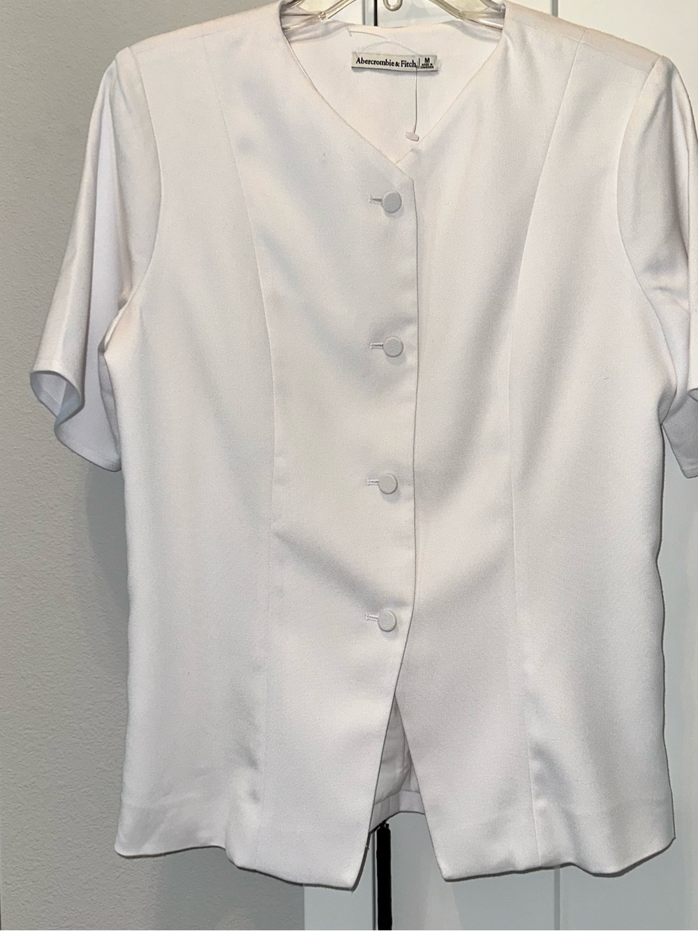 Abercrombie & Fitch White Button-Front Women’s Top Jacket fully lined size M